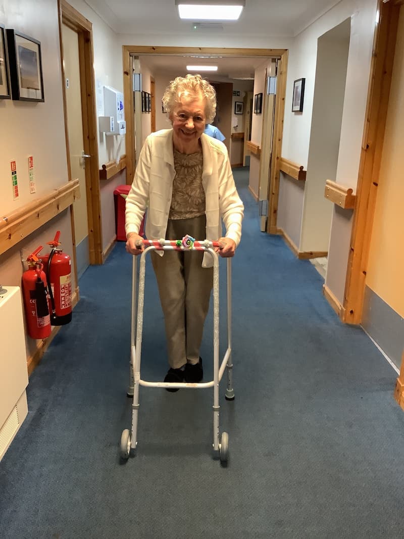 Resident With Walking Frame