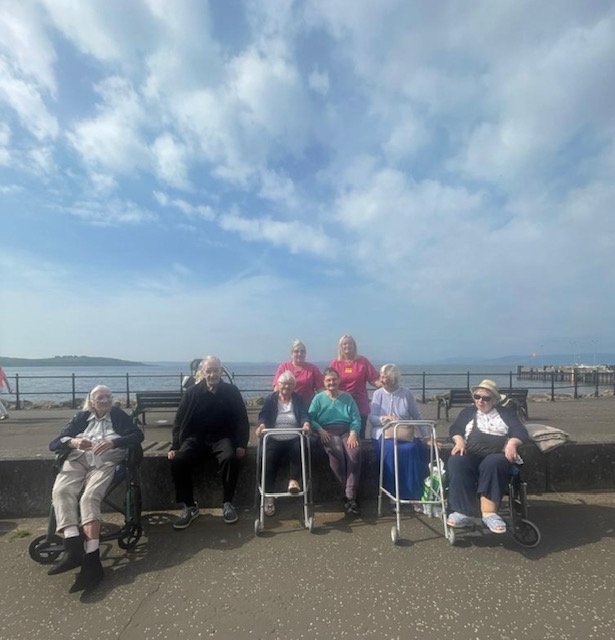 Residents & Staff By the Seaside