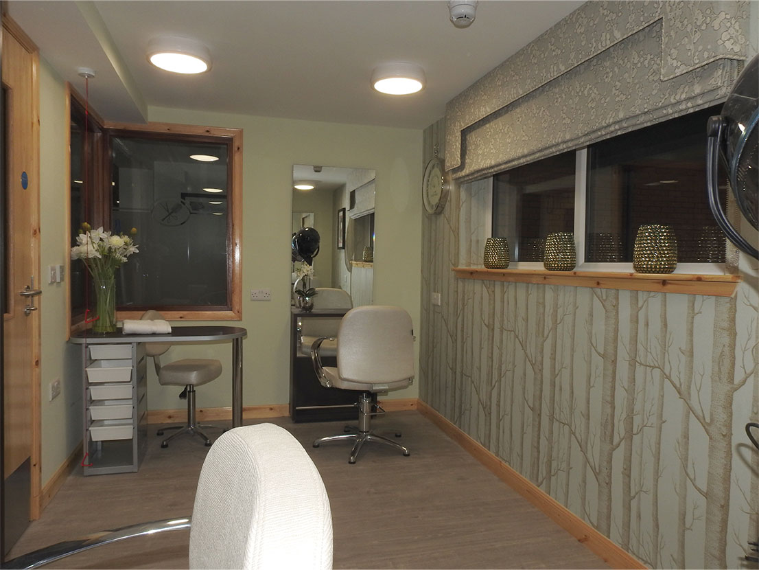 hair salon at westerton care home